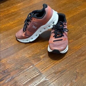 On Running Women's Cloudnova Trainers in Coral and Black